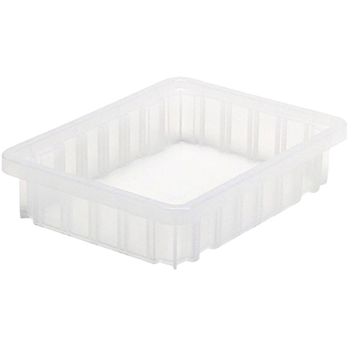 Divider Box&reg; Container, Plastic, 10.875" W x 8.25" D x 2.5" H, Clear Rideout Tool & Machine Inc.