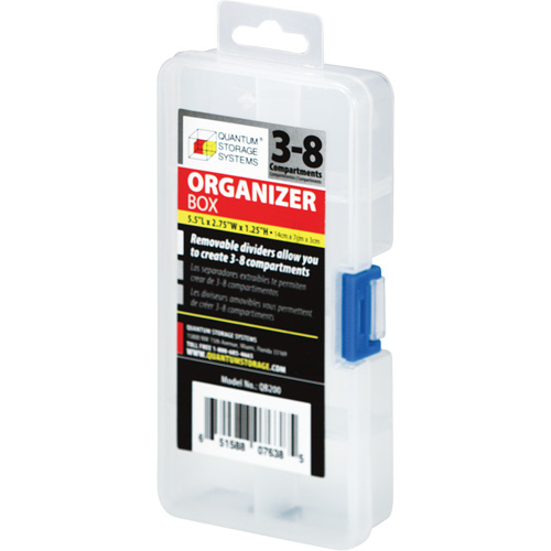 Plastic Compartment Box, 2.75" W x 5.5" D x 1.25" H, 8 Compartments Rideout Tool & Machine Inc.