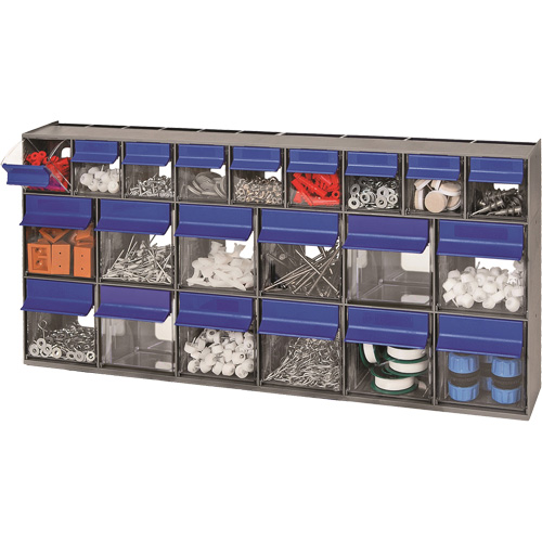 Tilt Bins Unit, 23-5/8" W x 3-5/8" D x 11-1/6" H, 21 Drawers Rideout Tool & Machine Inc.