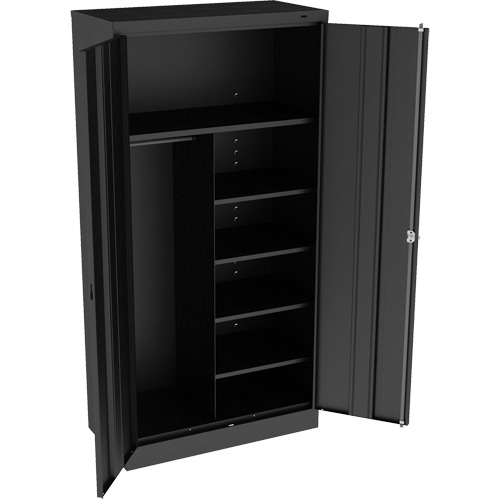 Combination Cabinet, 36" W x 18" D x 72" H, Black Rideout Tool & Machine Inc.