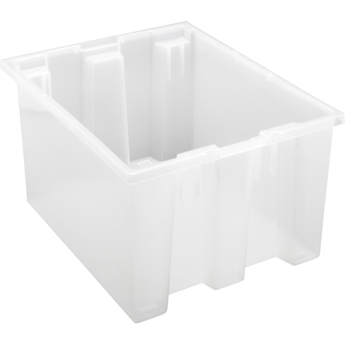 Contenant robuste Stack & Nest, 10" x 15,5" x 19,5", Transparent Rideout Tool & Machine Inc.