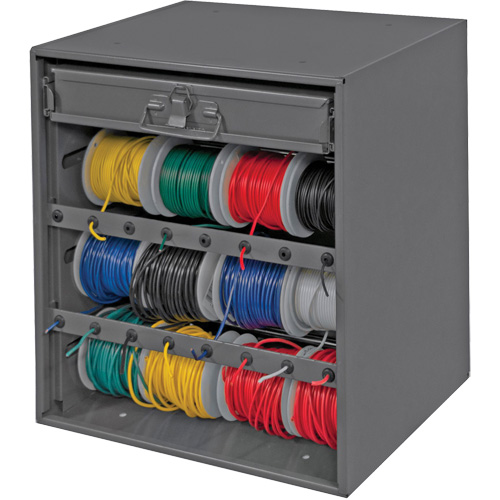Armoire d'entreposage pour fil et borne, Acier, 1 tiroirs, 15-9/16" x 11-7/8" x 16-3/8", Gris Rideout Tool & Machine Inc.