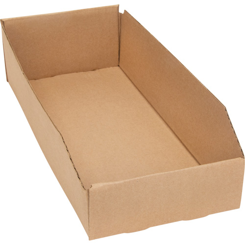 Boîtes profondes en carton ondul&eacute;, 7-3/4" la x 17-1/4" p x 4-1/2" h, Beige Rideout Tool & Machine Inc.