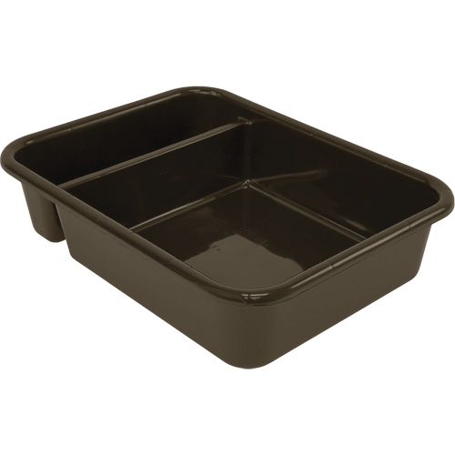 All-Purpose Compartmentalized Storage Tub, 5" H x 15" D x 20" L, Plastic, Brown Rideout Tool & Machine Inc.