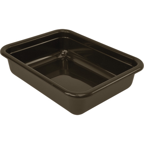 All-Purpose Flat-Bottom Storage Tub, 5" H x 17" D x 22" L, Plastic, Brown Rideout Tool & Machine Inc.