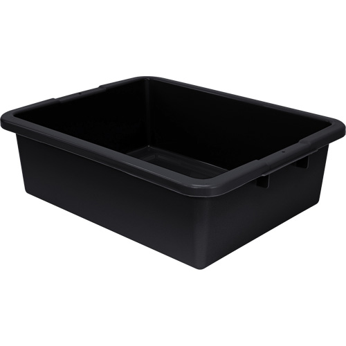 Bac d'entreposage tout usage &agrave; fond rainur&eacute;, 7" ha x 17" p x 22" lo, Plastique, Noir Rideout Tool & Machine Inc.