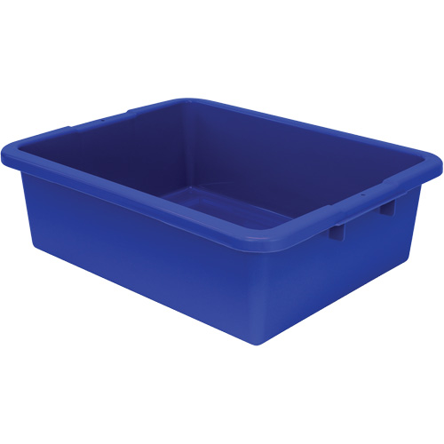 Bac d'entreposage tout usage &agrave; fond rainur&eacute;, 7" ha x 17" p x 22" lo, Plastique, Bleu Rideout Tool & Machine Inc.