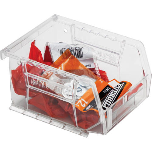 Crystal Clear Ultra Bins, 4-1/8" W x 3" H x 5-3/8" D, Clear Rideout Tool & Machine Inc.
