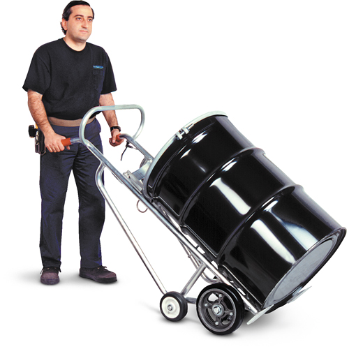 Drum Truck with Hand Brake, Aluminum Construction, 25 - 55 US Gal. (20 - 45 Imperial Gal.) Rideout Tool & Machine Inc.