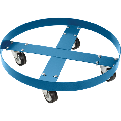Drum Dolly, Steel, 750 lbs. Capacity, 24" Diameter, Polyolefin Casters Rideout Tool & Machine Inc.