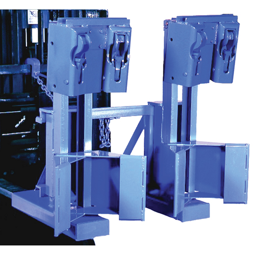 Manipulateur de barils MORSPEED 1500 pour chariot &eacute;l&eacute;vateur, Pour 30 - 85 gal. US (25 - 70 gal. imp.) Rideout Tool & Machine Inc.