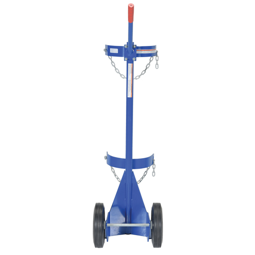 Gas Cylinder Cart, Rubber Wheels, 12" W x 15-1/2" L Base, 500 lbs. Rideout Tool & Machine Inc.