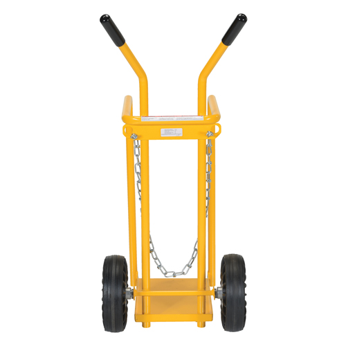 Gas Cylinder Cart, Mold-on Rubber Wheels, 9-13/16" W x 16" L Base, 150 lbs. Rideout Tool & Machine Inc.