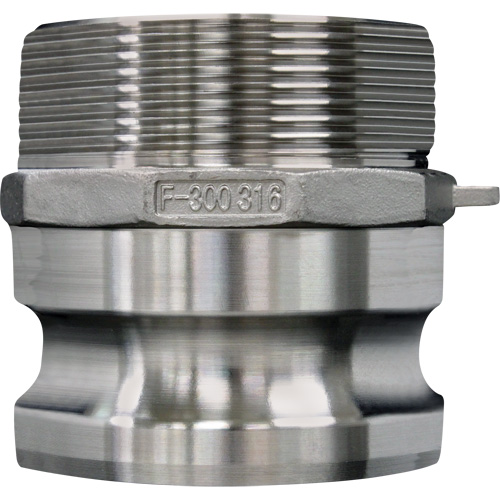 Cam & Groove Coupling, Stainless Steel, Type F, 3", Male NPT, 200 psi Rideout Tool & Machine Inc.