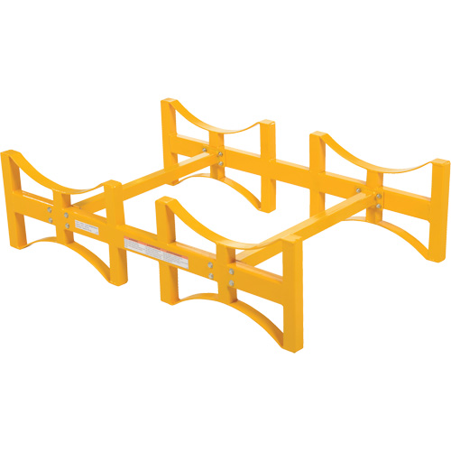 Porte-barils empilable en acier, 2 barils, Capacit&eacute; de 1600 lb, 45-1/2" la x 29-7/8" p x 12-3/4" h Rideout Tool & Machine Inc.