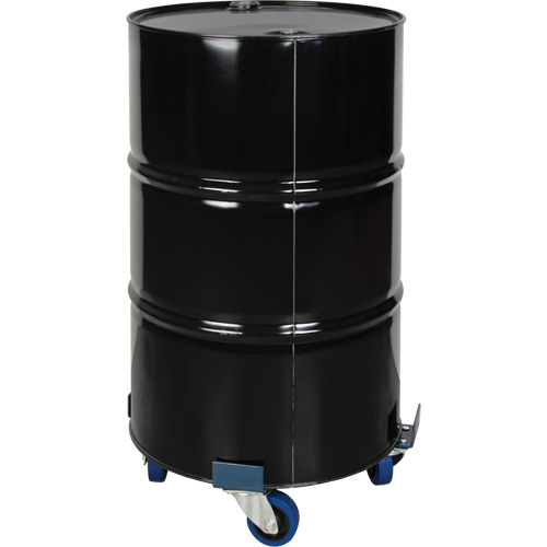 Chariot pour baril, Acier, Capacit&eacute;e 1400 lb, Diam&egrave;tre 24", Roue en &eacute;lastique bleu Rideout Tool & Machine Inc.