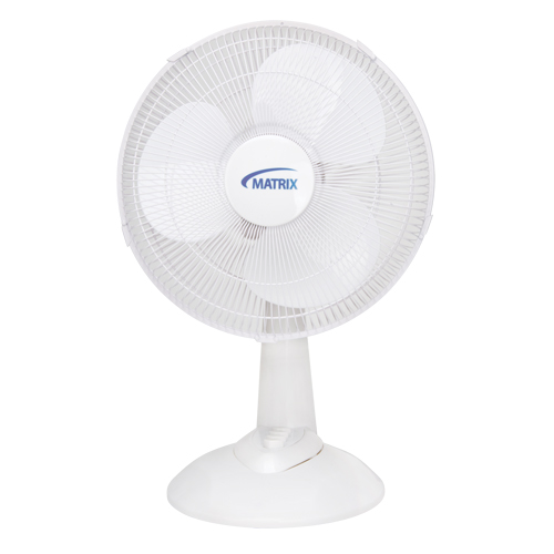 Oscillating Desk Fan with Push Buttons, 12" Diameter, 3 Speeds Rideout Tool & Machine Inc.