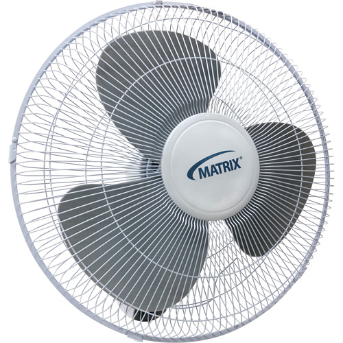 Wall Mount Oscillating Fan, Commercial, 3 Speed, 16" Diameter Rideout Tool & Machine Inc.