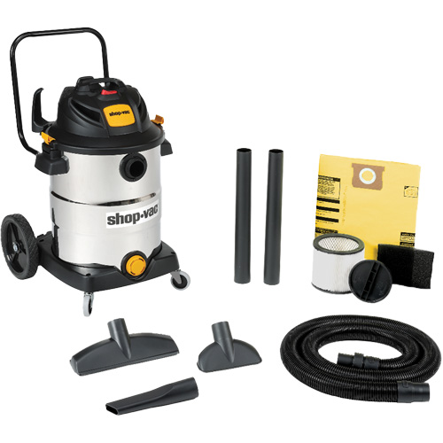 Stainless Steel Wet/Dry Shop Vacuum, 120 V, 16 gal. Capacity Rideout Tool & Machine Inc.