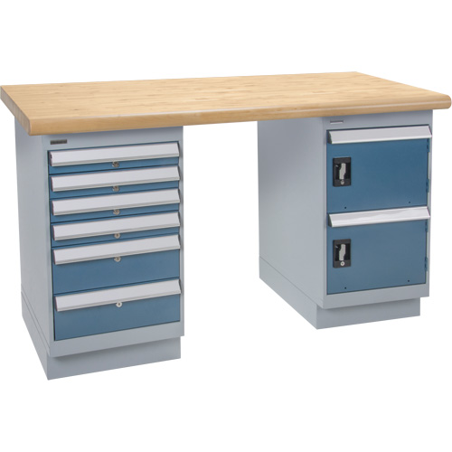 Heavy-Duty Workbench, Door & Drawers, 1500 lbs. Cap., 60" W x 36" D, 34" H Rideout Tool & Machine Inc.
