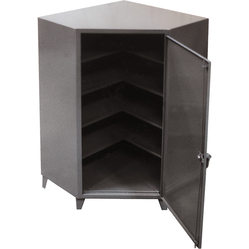 Armoires de coin, Acier, 4 Tablettes, 72" h x 48" la x 24" P, Gris Rideout Tool & Machine Inc.