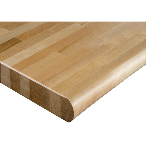 Laminated Hardwood Workbench Top, 60" W x 36" D, Bullnose Edge, 1-3/4" Thick Rideout Tool & Machine Inc.