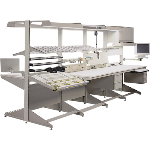 Postes de travail modulaire ergonomiques - Armoires suspendues Rideout Tool & Machine Inc.