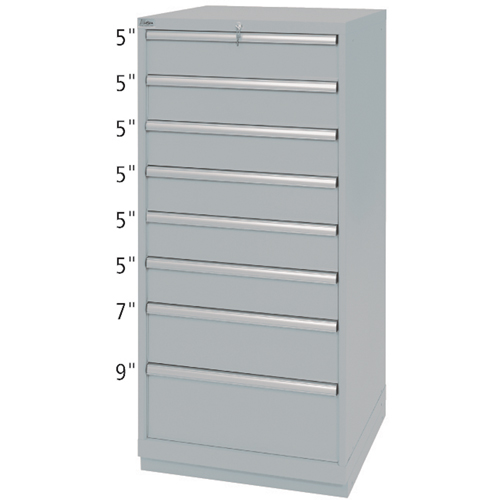Armoires de rangement avec tiroirs, 8 tiroirs, 28-1/4" la x 28-1/2" p x 59-1/2" h, Gris Rideout Tool & Machine Inc.