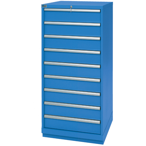 Armoires de rangement avec tiroirs, 9 tiroirs, 28-1/4" la x 28-1/2" p x 59-1/2" h, Bleu brillant Rideout Tool & Machine Inc.
