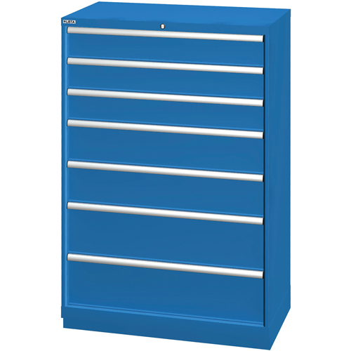 Armoires de rangement avec tiroirs, 7 tiroirs, 40-1/4" la x 22-1/2" p x 59-1/2" h, Bleu brillant Rideout Tool & Machine Inc.