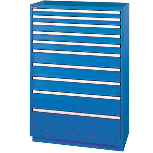 Armoires de rangement avec tiroirs, 10 tiroirs, 40-1/4" la x 22-1/2" p x 59-1/2" h, Bleu brillant Rideout Tool & Machine Inc.