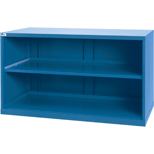 Shelf Cabinets, Steel, 33-1/2" H x 56-1/2" W x 28-1/2" D, Bright blue Rideout Tool & Machine Inc.