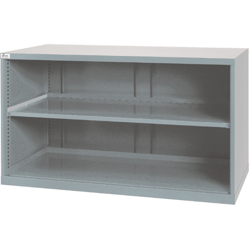 Shelf Cabinets, Steel, 33-1/2" H x 56-1/2" W x 28-1/2" D, Light Grey Rideout Tool & Machine Inc.