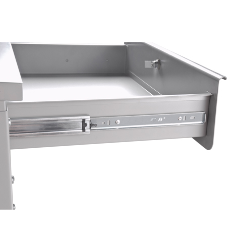 Cabinet Style Shop Desk, 34-1/2" W x 30" D x 53" H, Grey Rideout Tool & Machine Inc.