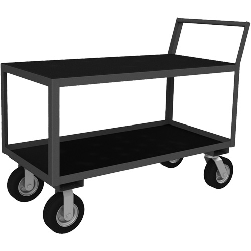 Low Profile Instrument Cart, 2 Tiers, 24-1/4" W x 39" D x 40-15/16" H, 1200 lbs. Cap. Rideout Tool & Machine Inc.