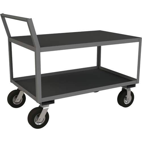 Low Profile Instrument Cart, 2 Tiers, 24-1/4" W x 51" D x 40-15/16" H, 1200 lbs. Cap. Rideout Tool & Machine Inc.