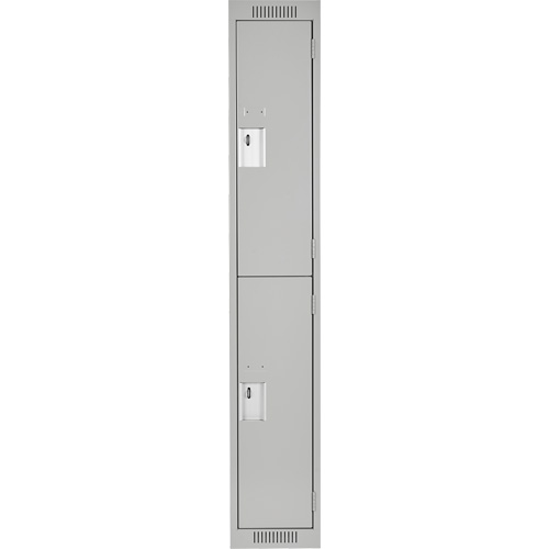 Casiers Clean Line, 2 niveaux, 12" x 18" x 72", Acier, Gris, Rivet (assembl&eacute;) Rideout Tool & Machine Inc.