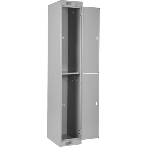 Clean Line Lockers, 2 -tier, Bank of 4, 48" x 18" x 72", Steel, Grey, Rivet (Assembled) Rideout Tool & Machine Inc.