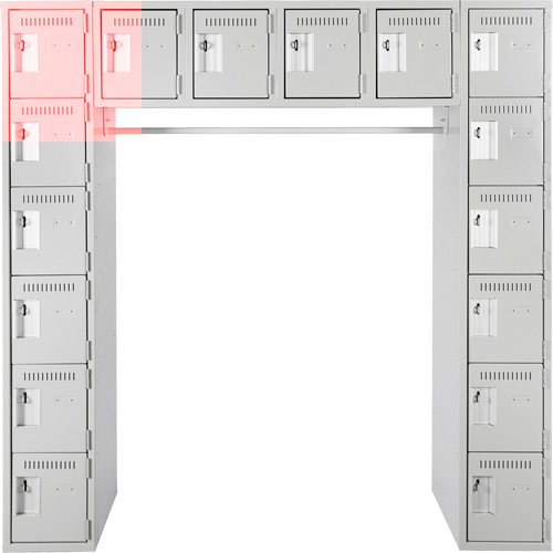 Assembled Archettes Clean Line Economy Lockers, 16 -tier, Bank of 3, 18" x 72" x 12", Steel Rideout Tool & Machine Inc.