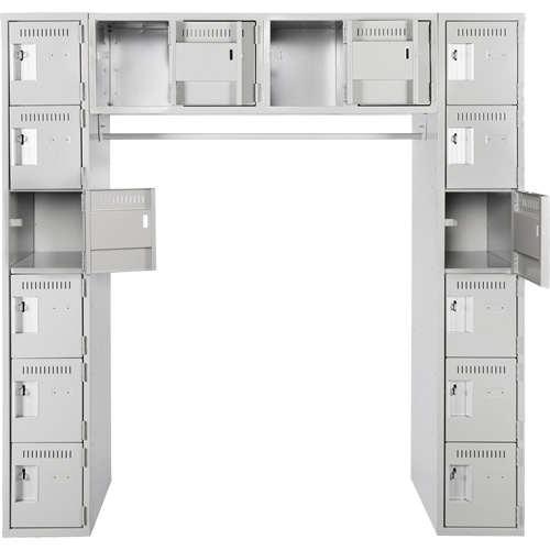 Assembled Archettes Clean Line Economy Lockers, 16 -tier, Bank of 3, 18" x 72" x 12", Steel Rideout Tool & Machine Inc.