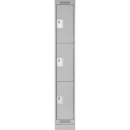 Casiers Clean Line, 3 niveaux, 12" x 18" x 76", Acier, Gris, Rivet (assembl&eacute;) Rideout Tool & Machine Inc.
