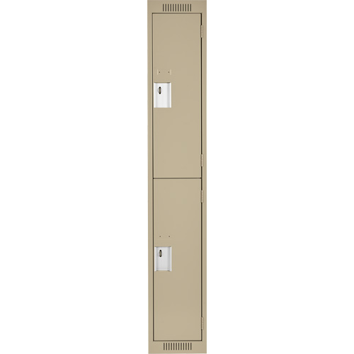 Casiers Clean Line, 2 niveaux, 12" x 18" x 72", Acier, Beige, Rivet (assembl&eacute;) Rideout Tool & Machine Inc.