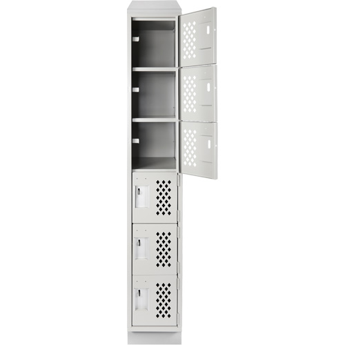 Petit casier perfor&eacute; Clean-Line, 6 niveaux, 12" x 72" x 12", Acier Rideout Tool & Machine Inc.