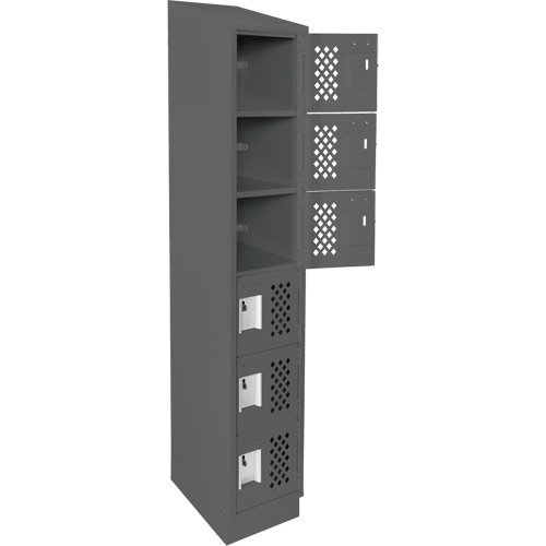 Petit casier perfor&eacute; Clean-Line, 6 niveaux, 12" x 72" x 12", Acier Rideout Tool & Machine Inc.
