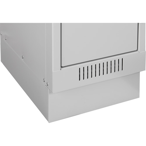 Clean Line Economy Lockers Recessed Base, 1 Banks, 4" H x 12" W x 18" D, Grey, Steel Rideout Tool & Machine Inc.