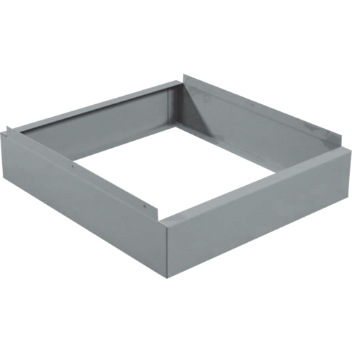 Clean Line Economy Lockers Recessed Base, 1 Banks, 4" H x 12" W x 18" D, Grey, Steel Rideout Tool & Machine Inc.