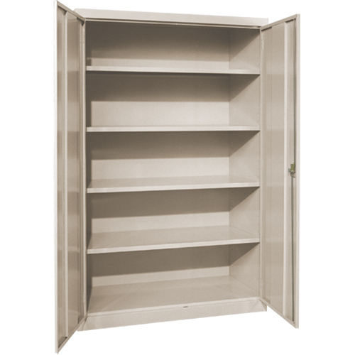 Armoires de rangement Hi-Boy profondes, Acier, 4 Tablettes, 72" h x 36" la x 24" P, Beige Rideout Tool & Machine Inc.