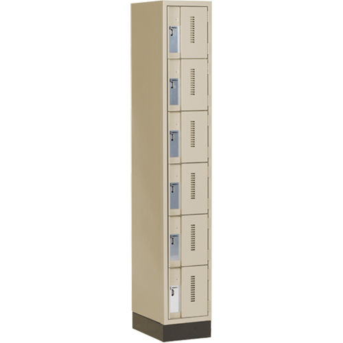 Concorde Heavy-Duty Lockers, 6 -tier, 12" x 18" x 76", Steel, Beige, Welded (Assembled) Rideout Tool & Machine Inc.