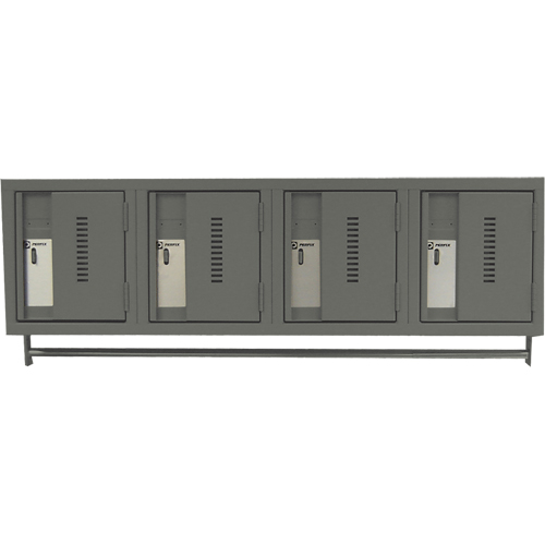 Wall Hung Lockers - Heavy Duty, Bank of 4, 18" x 12" x 12", Steel Rideout Tool & Machine Inc.