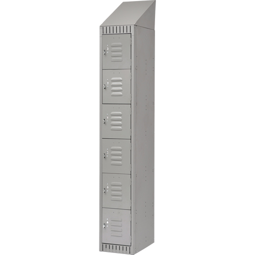 Casiers, 6 niveaux, 12" x 18" x 82", Acier, Gris, D&eacute;mont&eacute; Rideout Tool & Machine Inc.